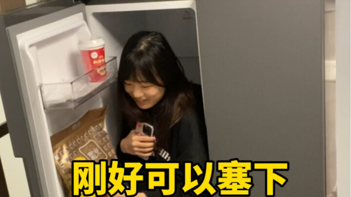 Coming home early to hide in the fridge and scare my boyfriend