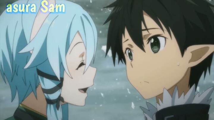 Sinon le entrega excalibur a kirito y asuna se pone celosa  || sao latino II