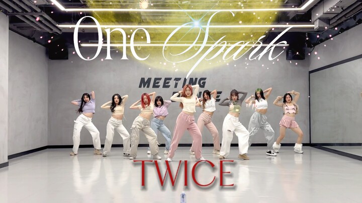 没直拍还又快又齐？！TWICE新歌One Spark 99%同步率速翻练习室 感受来自兔舞的力量感