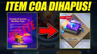 PENJELASAN KENAPA ITEM COA AKAN DI HAPUS !! | MOBILE LEGENDS UPDATE