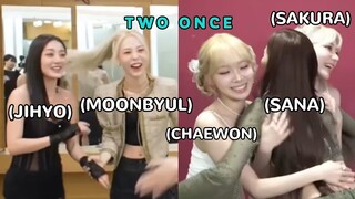 twice backstage interactions with other idols during one spark promotions