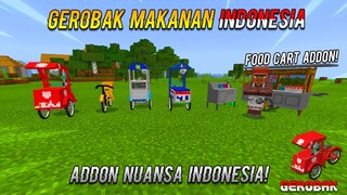 GEROBAK MAKANAN NUANSA INDONESIA - Minecraft Food Cart Addon!