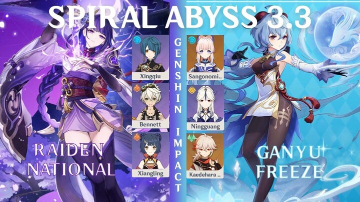 New Spiral Abyss 3.3 - Raiden National & Ganyu Freeze | Genshin Impact Indonesia