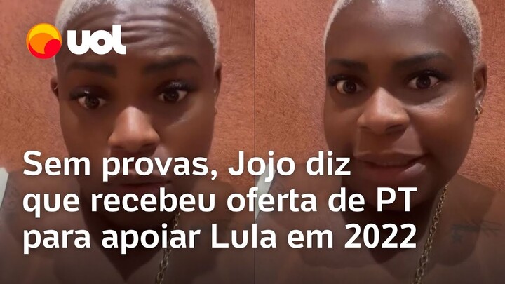 Jojo Todynho diz, sem provas, que recebeu oferta de PT para apoiar Lula em 2022; partido nega