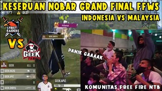 PETCAH 🇮🇩 vs 🇲🇾 KESERUAN NOBAR GRAND FINAL FFWS 2021 FF 👍 DETIK DETIK FIRST RAIDER RATAKAN GEEK FAM