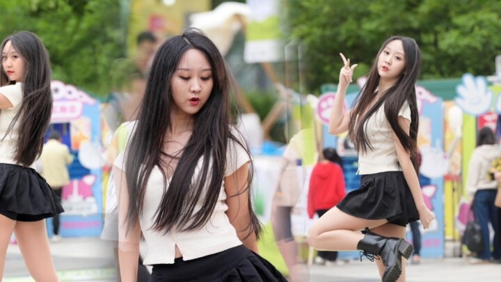 High and cool black long straight "only1" gfriend leg position flip dance | non-main series single s