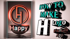 H Logo make in Pixellab || H letter  logo design || mtechgenius || circle Border logo|| #mtechgenius