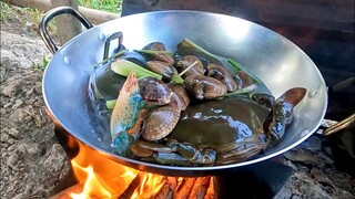 TRỒNG RAU & THẢ CÁ || TẬP 1 CUA BIỂN SIÊU TO LUỘC NƯỚC DỪA VÀ RAU LUỘC CHẤM CÁ RÔ KHO TIÊU