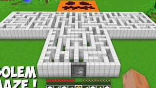 ฉันสามารถสร้าง GOLEM MAZE ที่ใหญ่ที่สุดใน Minecraft ได้! ความลับของเขาวงกตนี้นำไปสู่ที่ไหน