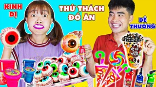 Thử Thách ĐỒ ĂN KINH DỊ Với ĐỒ ĂN DỄ THƯƠNG - Đồ Ăn Nào Ngon Hơn ? Hà Sam