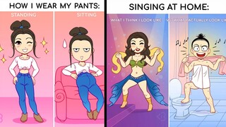 Funny Comics about being a girl | TRY NOT TO LAUGH | Blogicomics | Episode 1