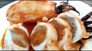 Cách làm món Mực Nhồi Thịt chiên nước mắm thật ngon của Hồng Thanh Food