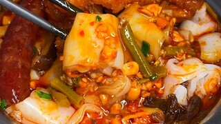 Liuzhou street-side snail noodles—such a rich and flavorful broth, and the pig trotters make it abso