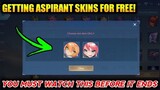 FREE ASPIRANT SKIN! GETTING ASPIRANT SKIN FOR FREE! MUST WATCH THIS - MOBILE LEGENDS