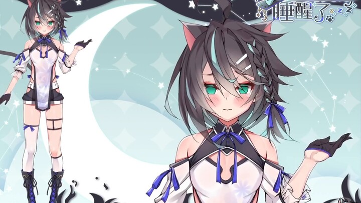 【live2d】A handsome cat with a super long tail!