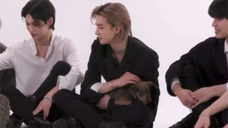 Hyunjin petting the dog (Gami is jealous ver.)