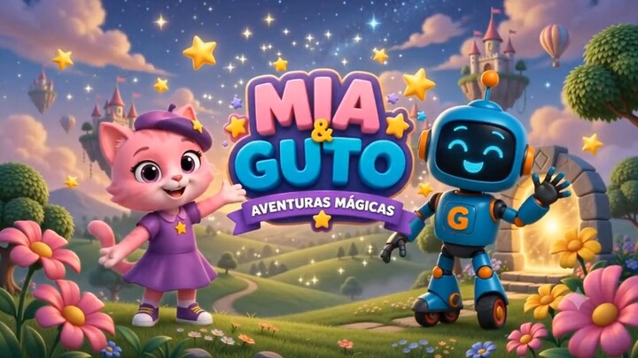✨ Conheça Mia & Guto! 🤖 Uma Nova Aventura Mágica Começa!