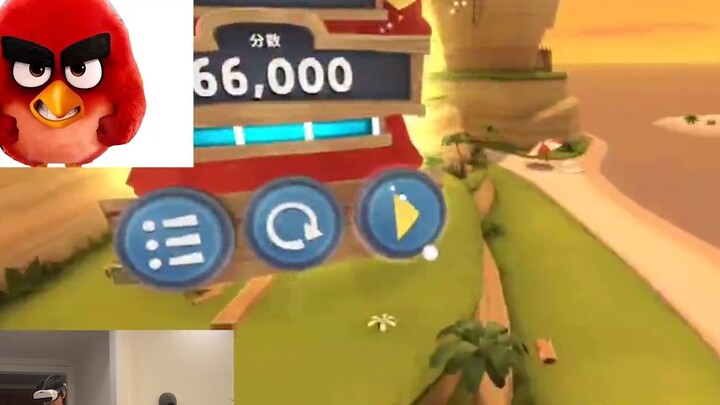 VR】 Alami Angry Birds di VR! Kalahkan kepala babi hijau