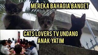 Bismillah syukuran Tempat Tinggal untuk kucing Jalanan Bareng Anak Yatim Kucingnya pada Bahagia..!