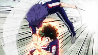 Hitoshi vs. Izuku - Hitoshi activating his Quirk on Izuku