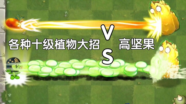 各种十级植物大招 VS 高坚果【Pvz2】