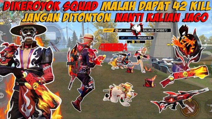 JANGAN DITONTON !! DIKEROYOK SQUAD DAPAT 42 KILL SAMPE BOOYAH