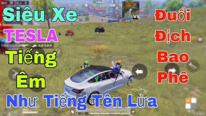 PUBG mobile - Săn Siêu Xe Tesla Xịn Sò, Tiếng Êm Như Động Cơ Tên Lửa, Chơi Squad Cùng Người Lạ.