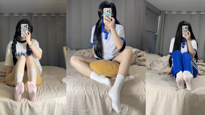 Ai mà từ chối nổi một cô sinh viên vừa mặc đồng phục nữ sinh trung học, lại còn đi tất da chân cơ ch