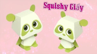 Cách làm squishy giấy 3D hình gấu panda ! Paper squishies 3D panda | Mắt to mắt nhỏ