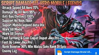Script Damage Mobile Legends + Attack Speed No Password Patch Terbaru | Mobile Legends