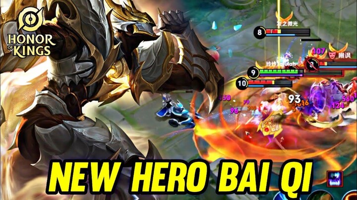 HOK : UPCOMING NEW HERO BAI QI GAMEPLAY - HONOR OF KINGS