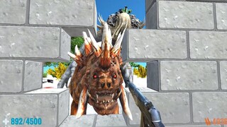Evil Army Fight for Icelands. FPS Perspective! Animal Revolt Battle Simulator
