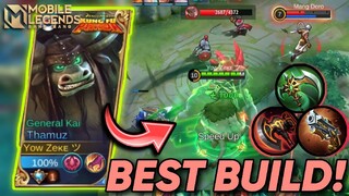 THAMUZ BEST BUILD 2022! | MLBB THAMUZ | THAMUZ KAI SKIN GAMEPLAY | MLBB NEW SKIN | MLBB TOP GLOBAL