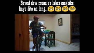 Dahil sa Lockdown kung anu-ano na lang ginagawa...😂😂😂😂 (Indoor Biking)