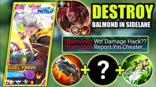 YIN VS TOP GLOBAL BALMOND | YIN SIDELANE BEST BUILD & EMBLEM 2022 | MOBILE LEGENDS