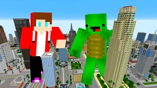 GIANT MIKEY & JJ DESTROYED CITY IN MINECRAFT ! - MAIZEN PARODY (MIZEN MAZEN FENDY MAIKID)