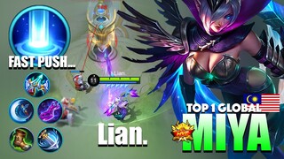 Underrated Marksman?! Insane ATK with Brutal DMG | Top 1 Global Miya Gameplay By Lian. ~ MLBB