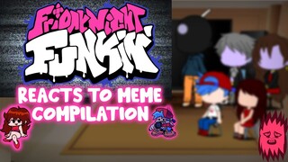Friday night funkin reacts to meme Compilation || Gacha Club ||