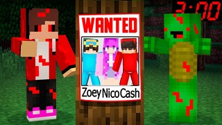 JJ and Mikey Became Exe And WANTED Zoey Cash And Nico At 3 am in Minecraft? - Maizen