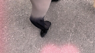 "Two-tone black silk, sexy review"