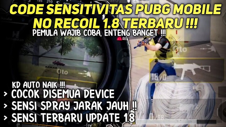 SENSITIVITAS PUBG MOBILE TERBARU 1.8 NO RECOIL TERBAIK UNTUK ANDROID LAYOUT 4 JARI‼️