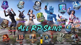 ALL RP SKINS Season 2 to C1S3 M6! PUBG MOBILE | استعراض سكنات الرويال باس موسم ٢ الى م٦