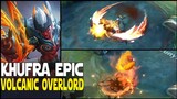 KHUFRA VOLCANIC OVERLORD EPIC SKIN SKILL EFFECTS GAMEPLAY AND ENTRANCE/SHOP ANIMATION MOBILE LEGENDS