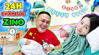 Thử Thách 24h Chăm Sóc Em Bé Zino Trong Bệnh Viện - Vê Vê Channel