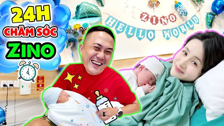 Thử Thách 24h Chăm Sóc Em Bé Zino Trong Bệnh Viện - Vê Vê Channel