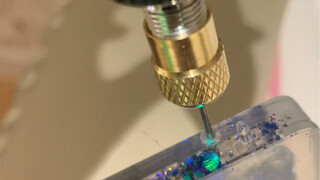 流麻打洞不要太快，会融化，钻头拿不出来了，大家以我为戒