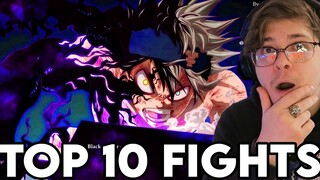 NON ANIME Fan Reacts to Top 10 Black Clover Fight Scenes