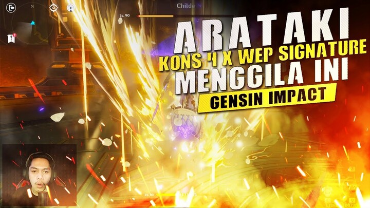 EDAN OP!! ARATAKI ITO + C4 + WEAPON SIGNATURE VS CHILDE - GENSHIN IMPACT INDONESIA