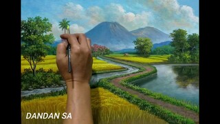 CARA  MENGGAMBAR - MELUKIS PEMANDANGAN ALAM / HOW TO DRAW LANDSCAPE BY DANDAN SA, Tutorial 10