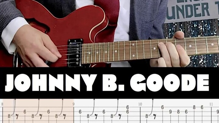 好听到离谱！加拿大小哥电吉他带谱翻弹摇滚神曲《Johnny B. Goode》，爱的就是这种老味儿~